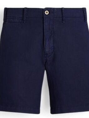 Polo Ralph Lauren Naval Tailors Linen Blend Navy Flat Front Shorts Men’s W38 L7